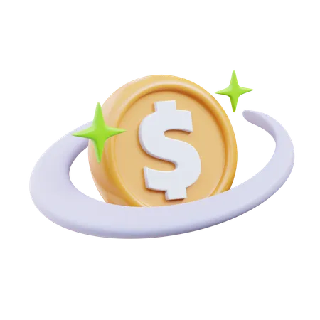 Moneda de dinero  3D Icon