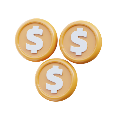 Moneda de dinero  3D Icon