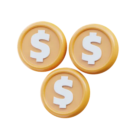 Moneda de dinero  3D Icon