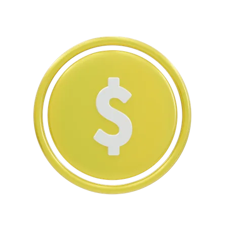 Moneda de dinero  3D Icon