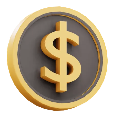 Moneda de dinero  3D Icon