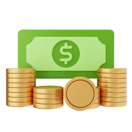 Monedas de dinero  3D Icon