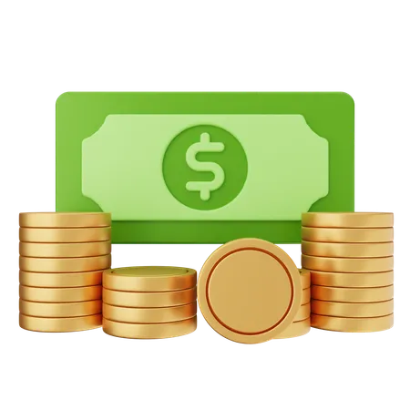 Monedas de dinero  3D Icon