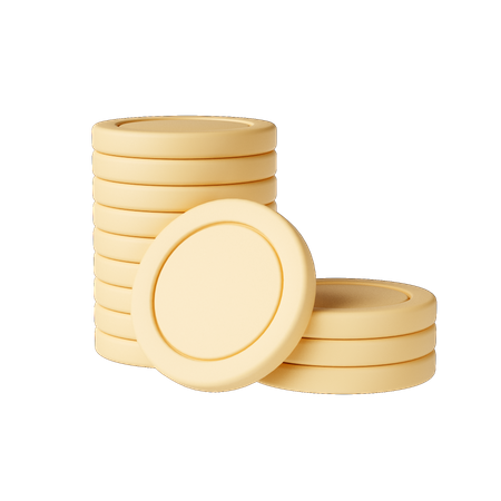 Monedas de dinero  3D Icon