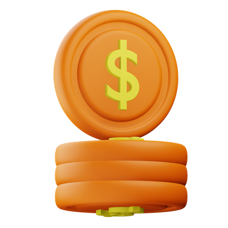 Monedas de dinero  3D Icon