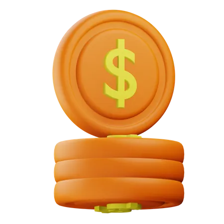 Monedas de dinero  3D Icon