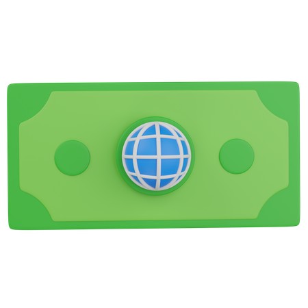 Dinero mundial  3D Icon