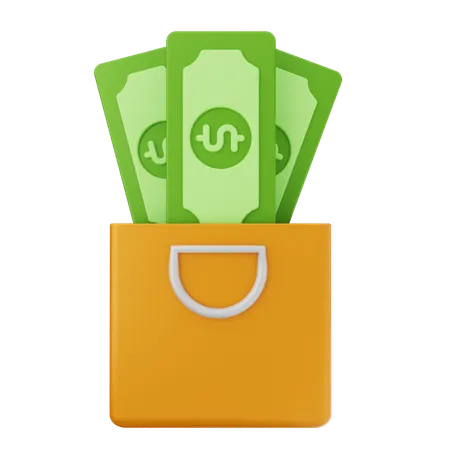 Dinero para compras en dólares  3D Icon