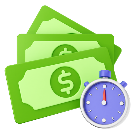 Dinero pendiente  3D Icon