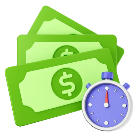 Dinero pendiente  3D Icon