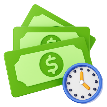 Dinero pendiente  3D Icon