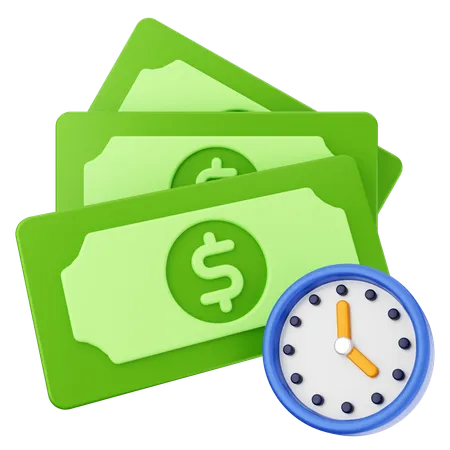 Dinero pendiente  3D Icon