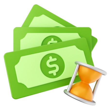 Dinero pendiente  3D Icon