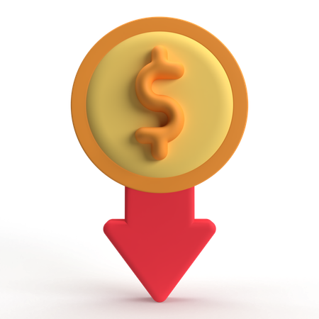 Dinero perdido  3D Icon