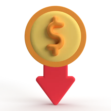 Dinero perdido  3D Icon