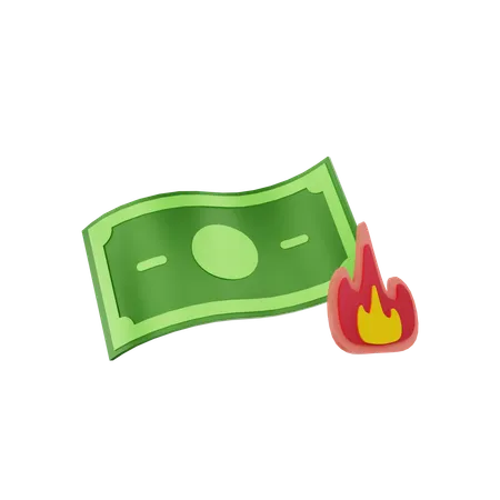 Quema de dinero  3D Icon