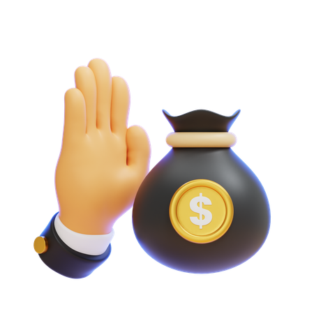 Rechazar dinero  3D Icon