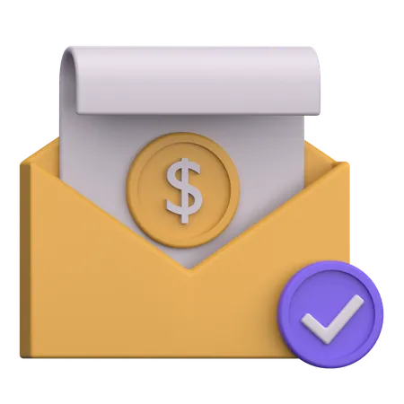 Dinero recibido  3D Icon