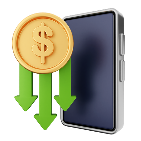 Recibir dinero  3D Icon