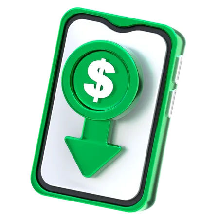 Dinero recibido  3D Icon