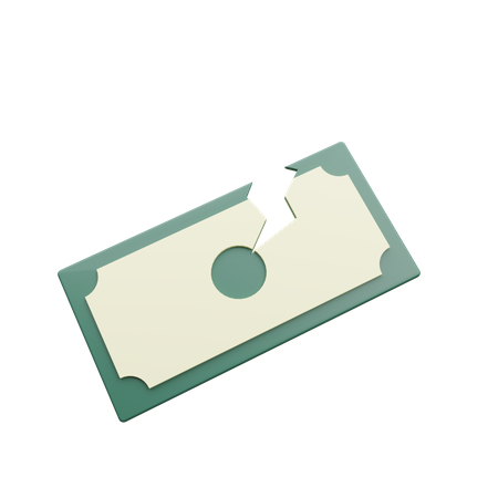 Dinero roto  3D Icon