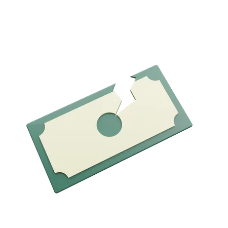 Dinero roto  3D Icon