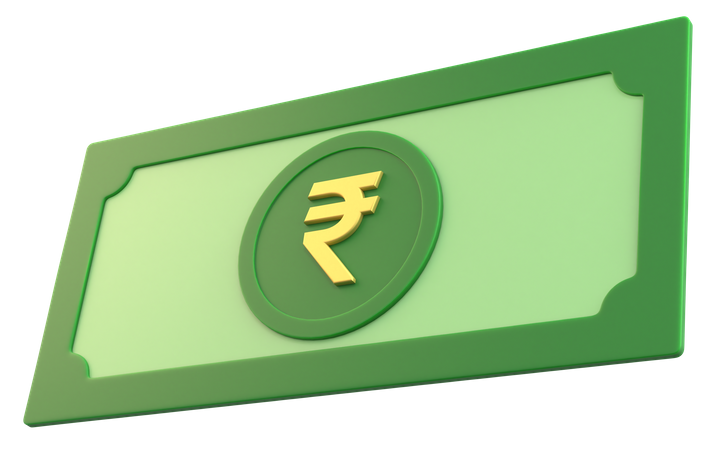 Dinero de la rupia india  3D Icon