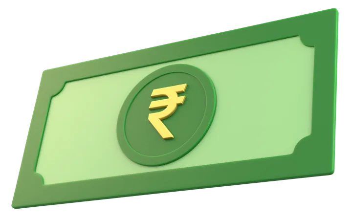 Dinero de la rupia india  3D Icon