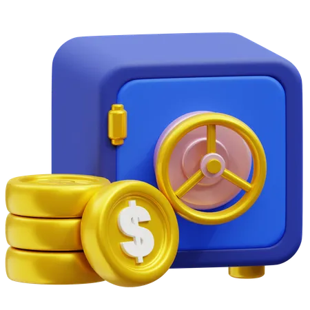 Dinero seguro  3D Icon