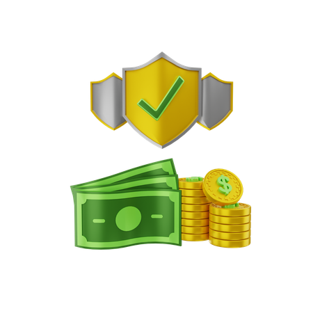 Dinero seguro  3D Icon