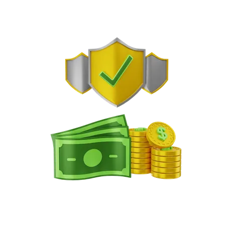 Dinero seguro  3D Icon