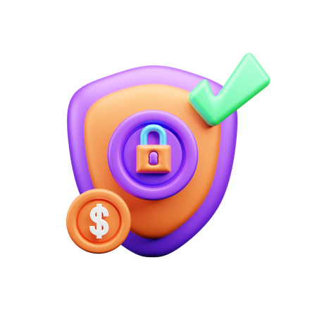 Dinero seguro  3D Icon