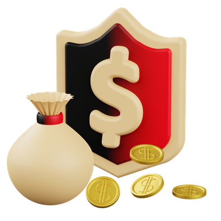 Dinero seguro  3D Icon