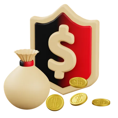 Dinero seguro  3D Icon