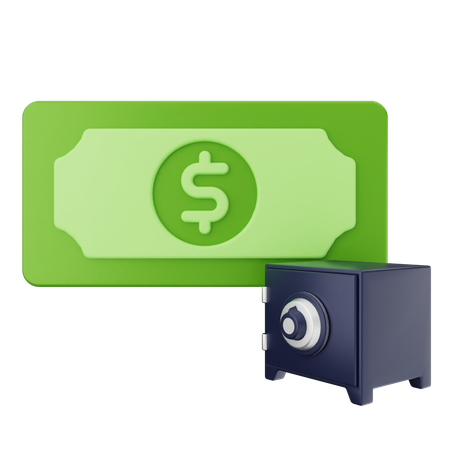 Dinero seguro  3D Icon