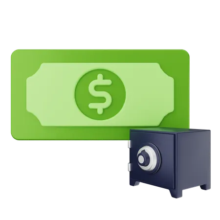 Dinero seguro  3D Icon