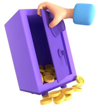 Dinero seguro  3D Illustration