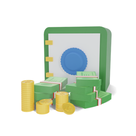 Dinero seguro  3D Icon