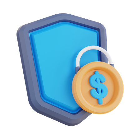 Dinero seguro  3D Icon