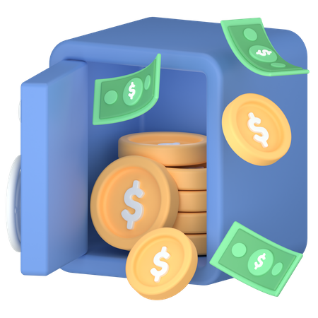 Dinero seguro  3D Icon