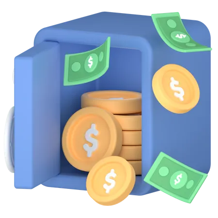 Dinero seguro  3D Icon