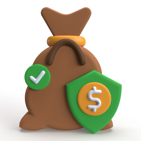 Dinero seguro  3D Icon