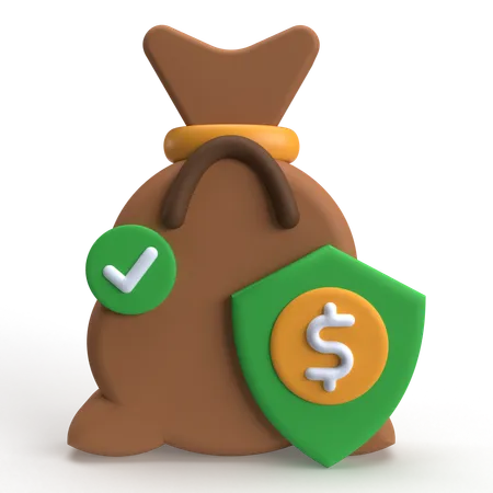 Dinero seguro  3D Icon