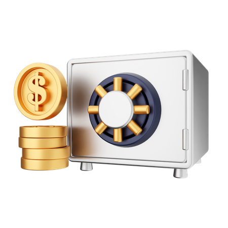 Finanzas de dinero seguro  3D Icon