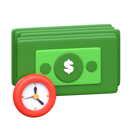 Dinero tiempo  3D Icon