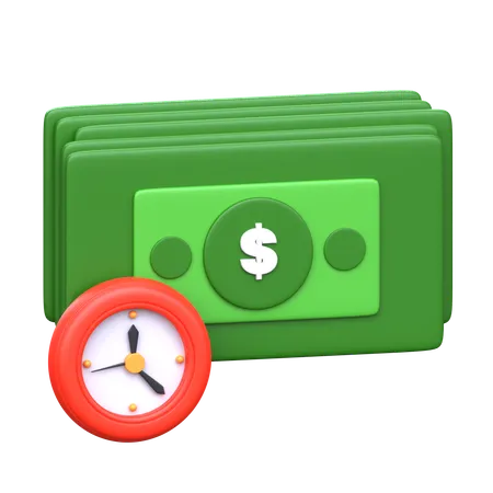 Dinero tiempo  3D Icon