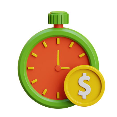 Dinero tiempo  3D Icon