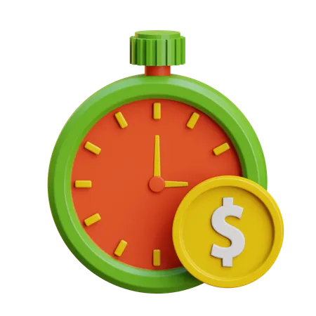 Dinero tiempo  3D Icon