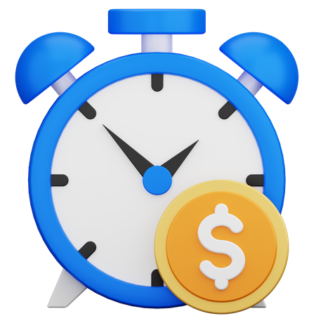 Dinero tiempo  3D Icon