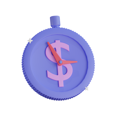 Dinero tiempo  3D Icon